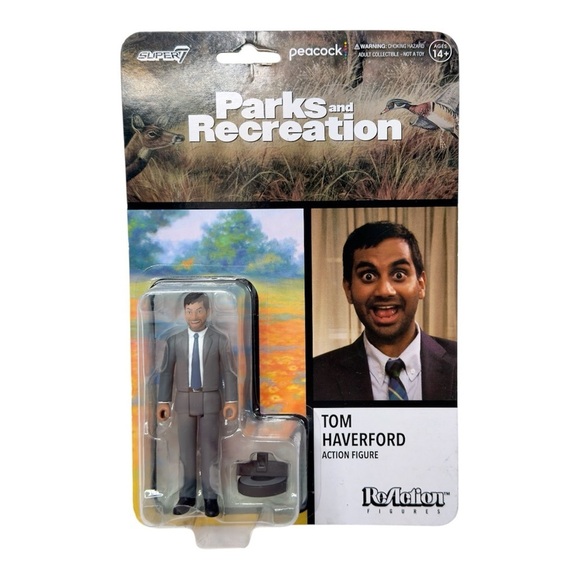 adidas Other - Tom Haverford Parks and Recreation Super7 ReAction Action Figure new Sealed